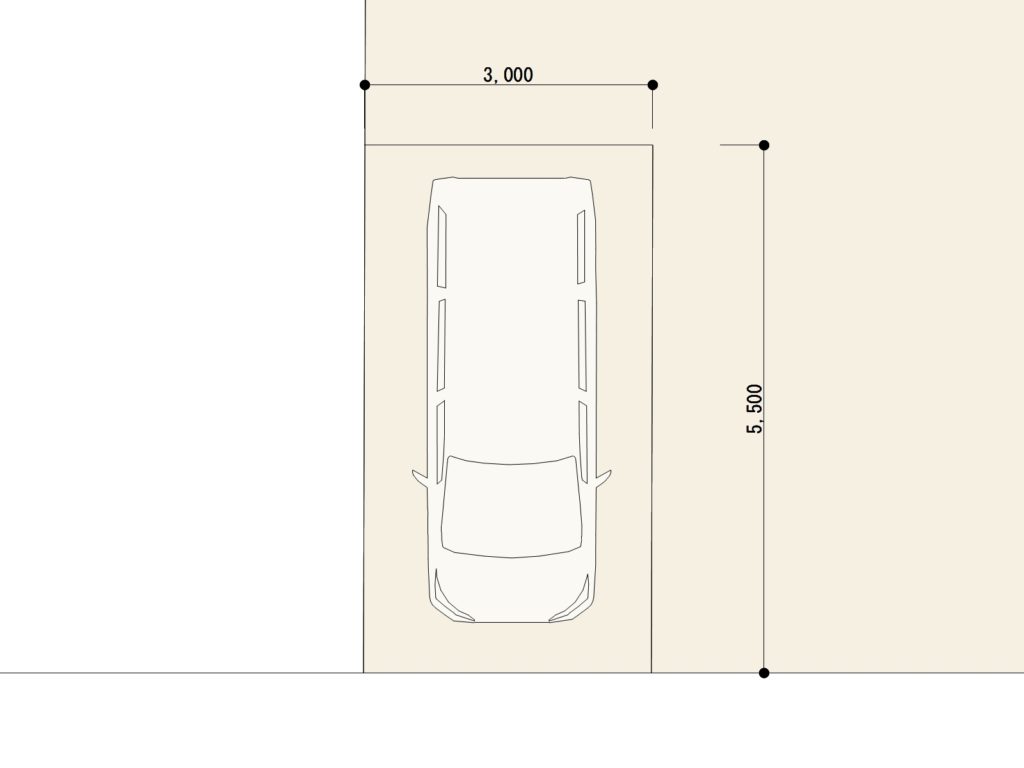 1台用の駐車場寸法